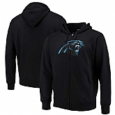 Men's Carolina Panthers G III Sports by Carl Banks Primary Logo Full Zip Hoodie Black,baseball caps,new era cap wholesale,wholesale hats